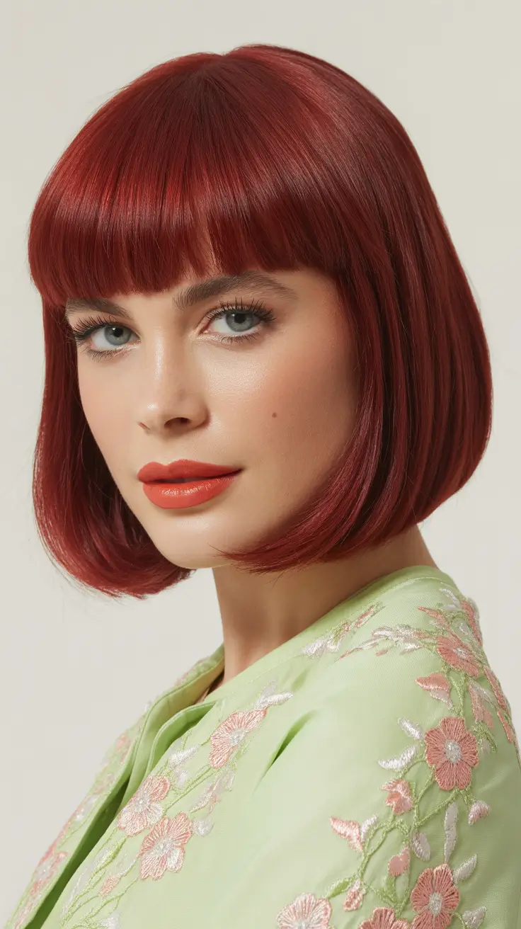 Red hair colors 2026 Copper Silk Bob