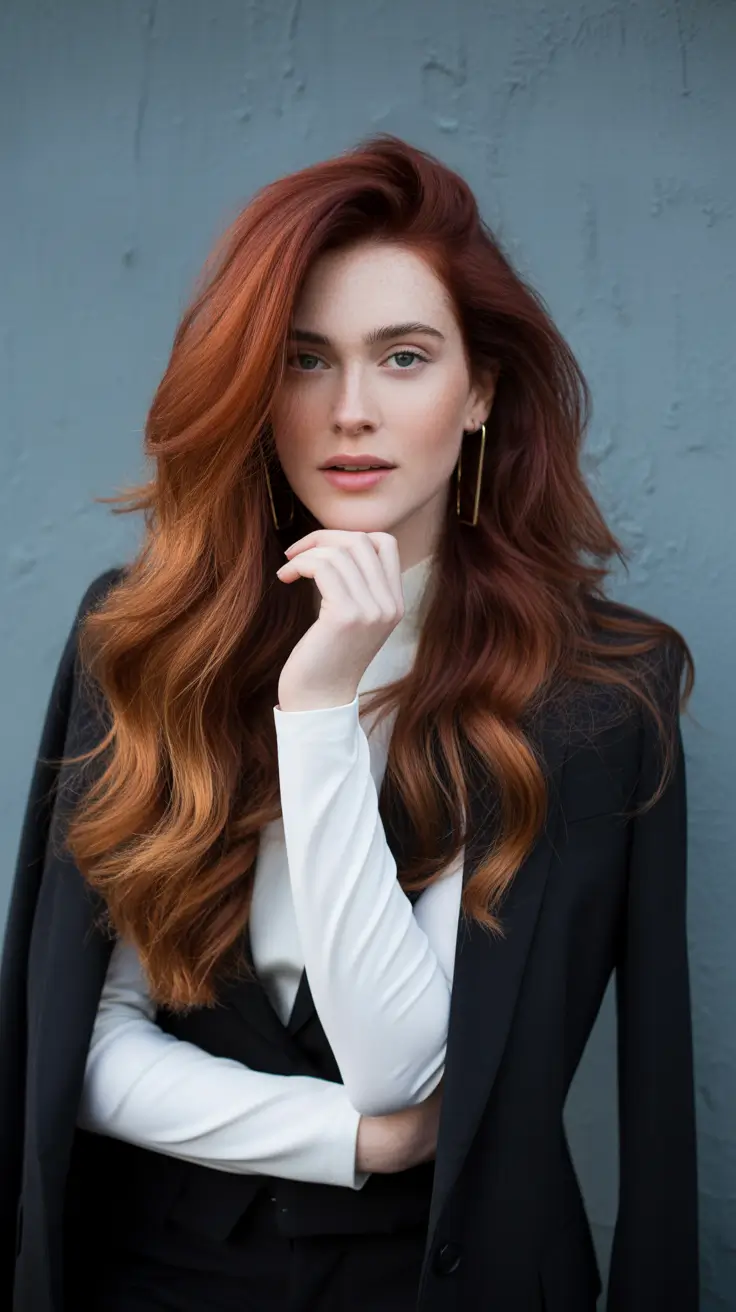 Rich auburn hair color ideas 2026 Cinnamon Fire Blend