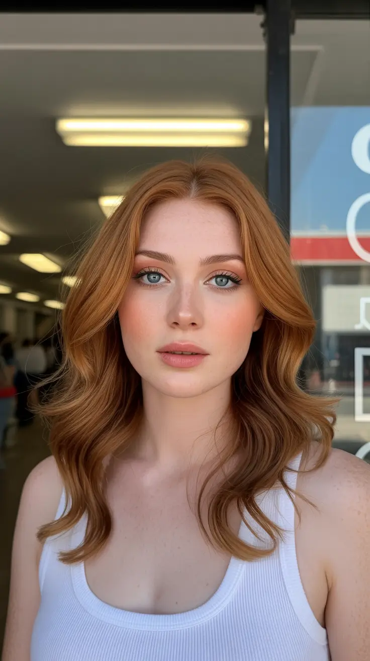 Rich auburn hair color ideas 2026 Honey Auburn Glow