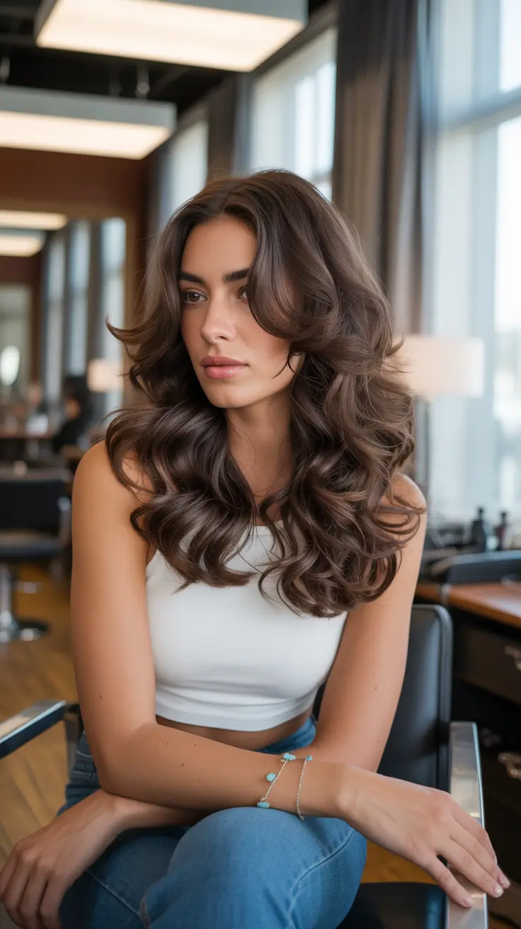 Rich caramel hair color 2026 Silky Coffee Curls