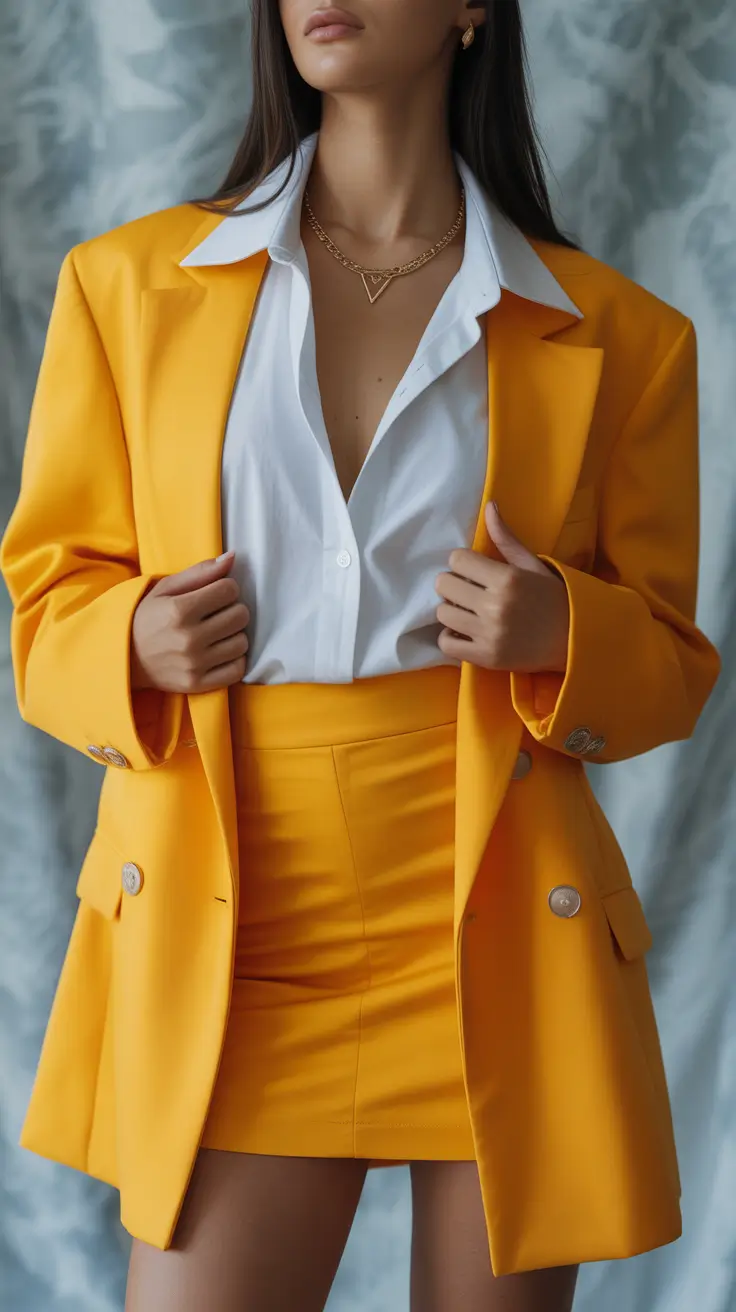 skirt outfits for women 2026 Power Yellow Revival