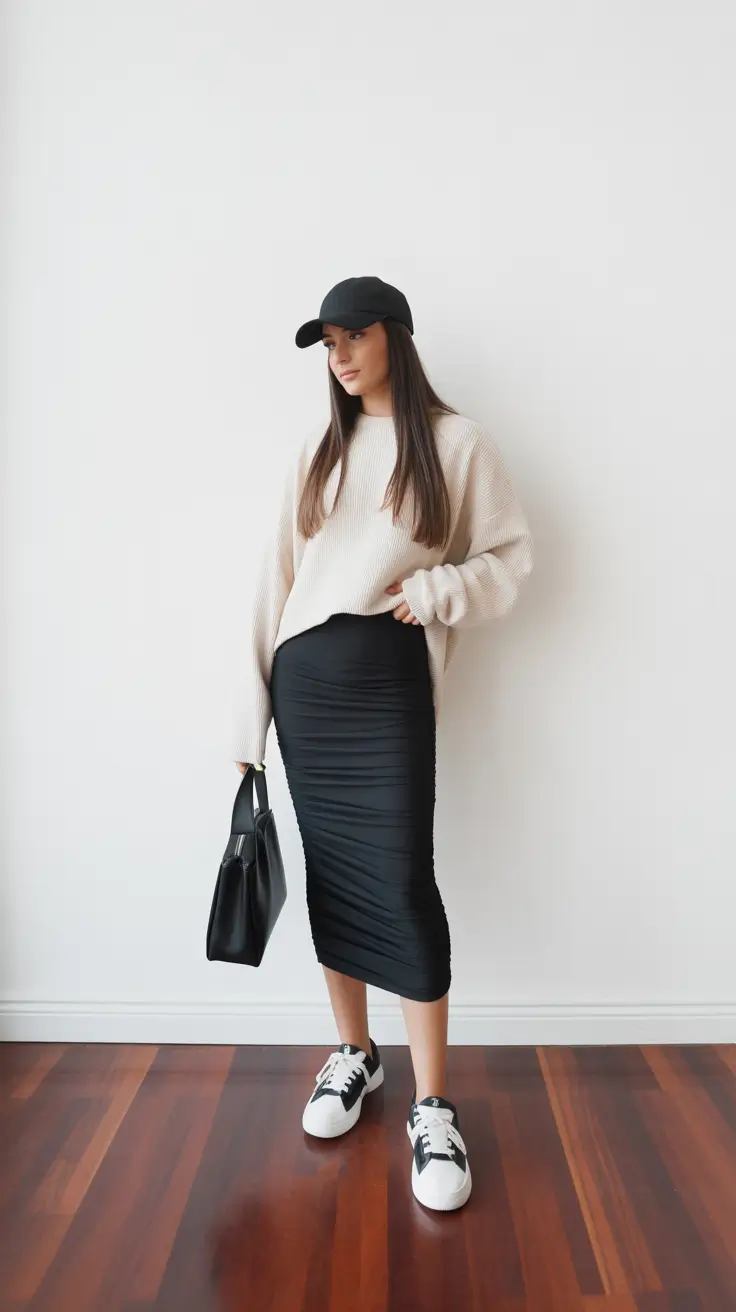 skirt outfits for women 2026 Sporty Neutrals for Everyday Ease