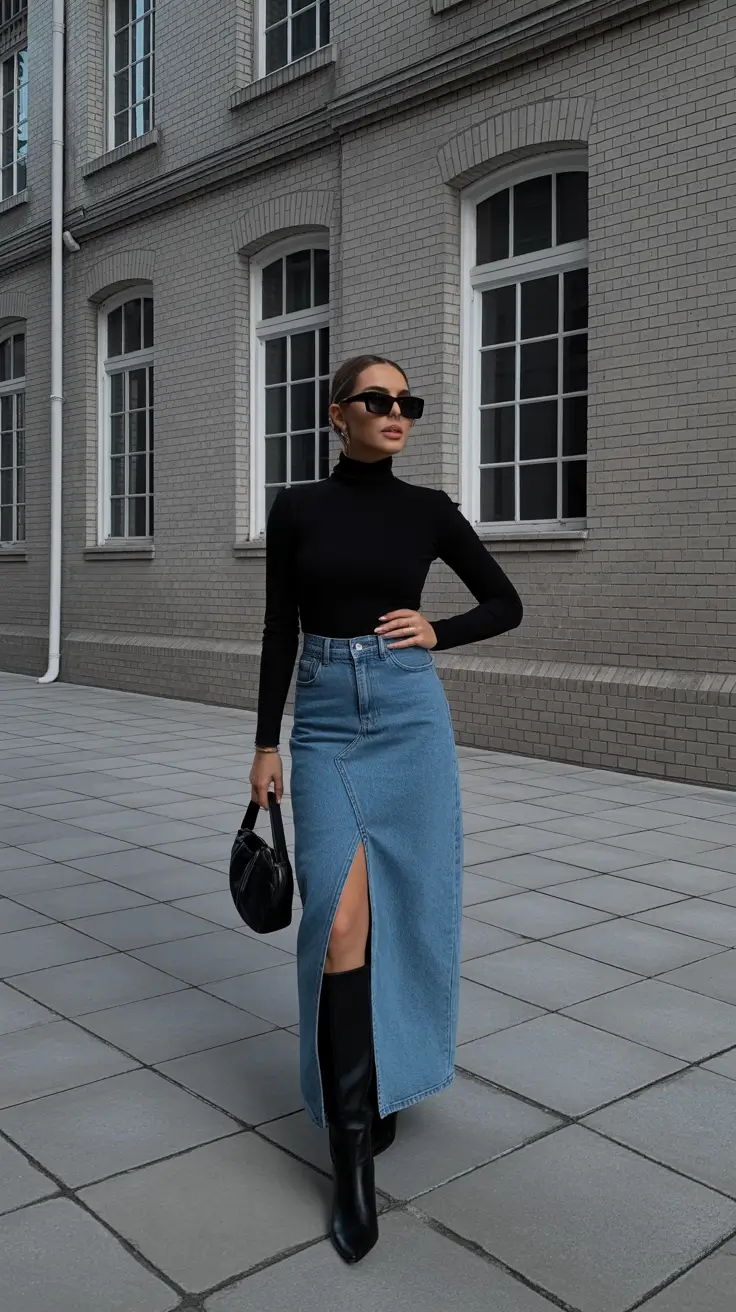 skirt outfits for women 2026 Denim Revival Elevated