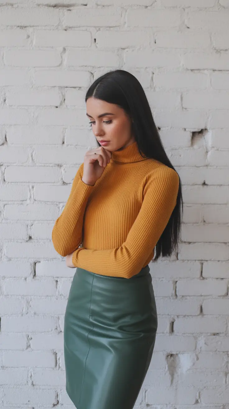 skirt outfits for women 2026 Autumn Luxe Contrast