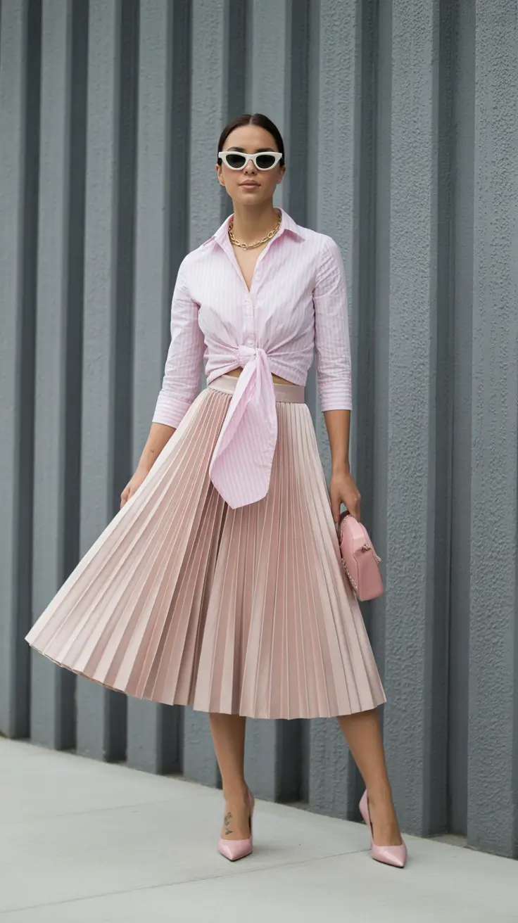 skirt outfits for women 2026 Soft Pleats Strong Energy