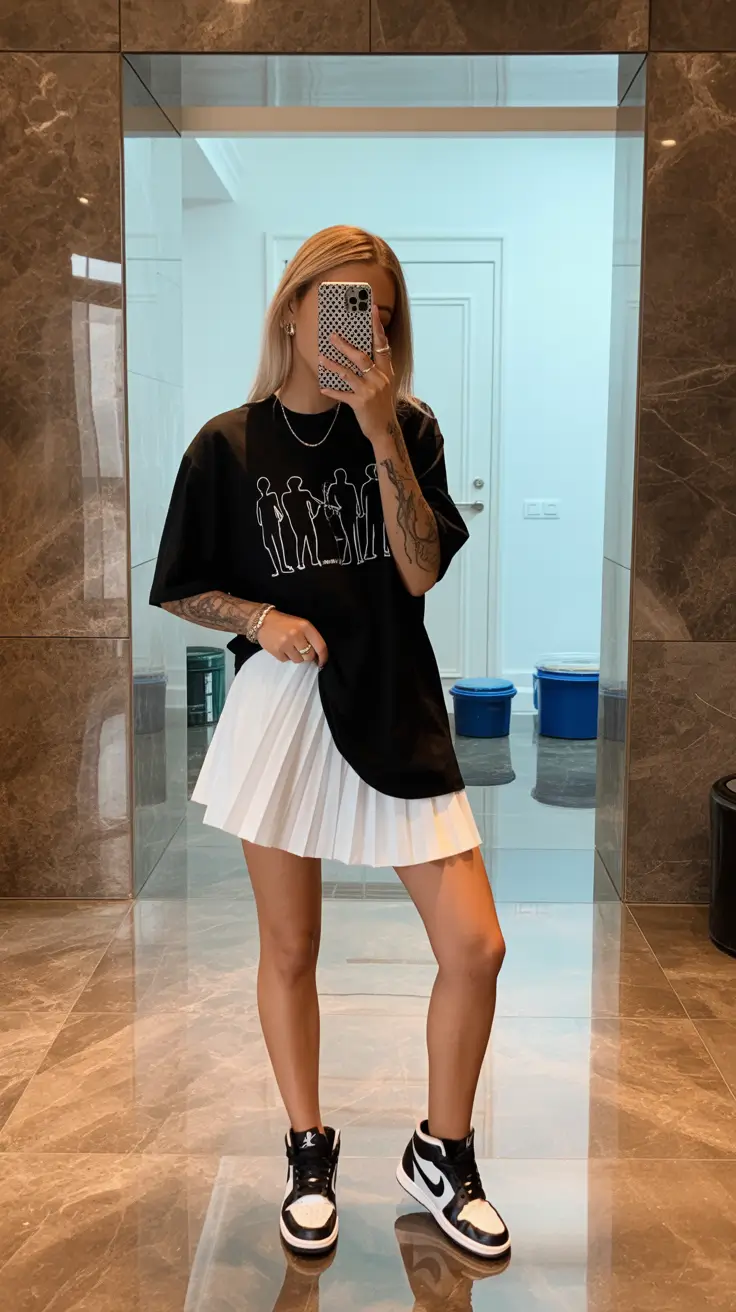skirt outfits for women 2026 Playful Tennis Streetwear