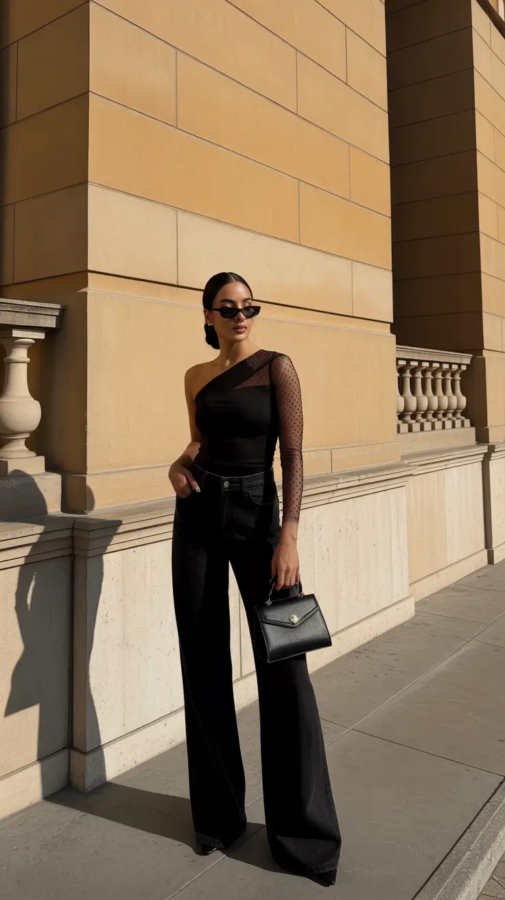 Stylish first date outfits 2026 Modern Edge in All-Black