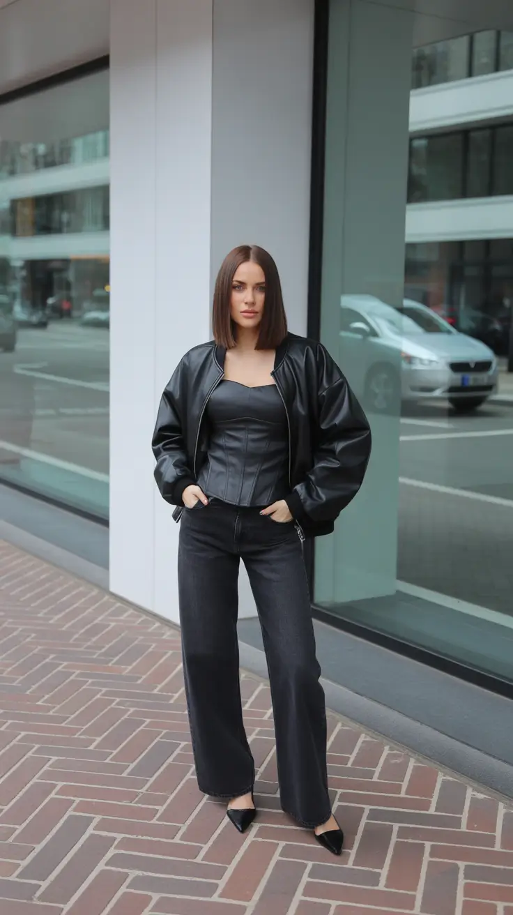 Stylish New York outfits 2026 Monochrome Power in Motion