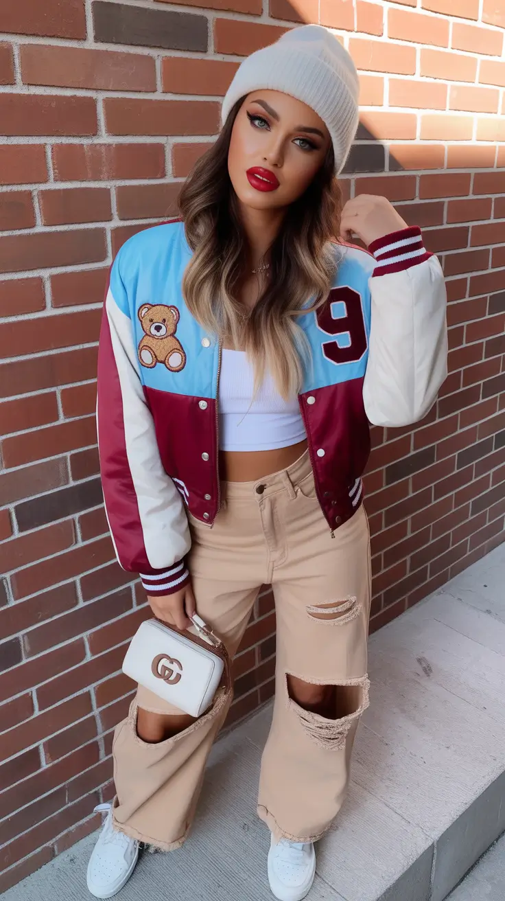 Stylish New York outfits 2026 Varsity Sweetheart Energy