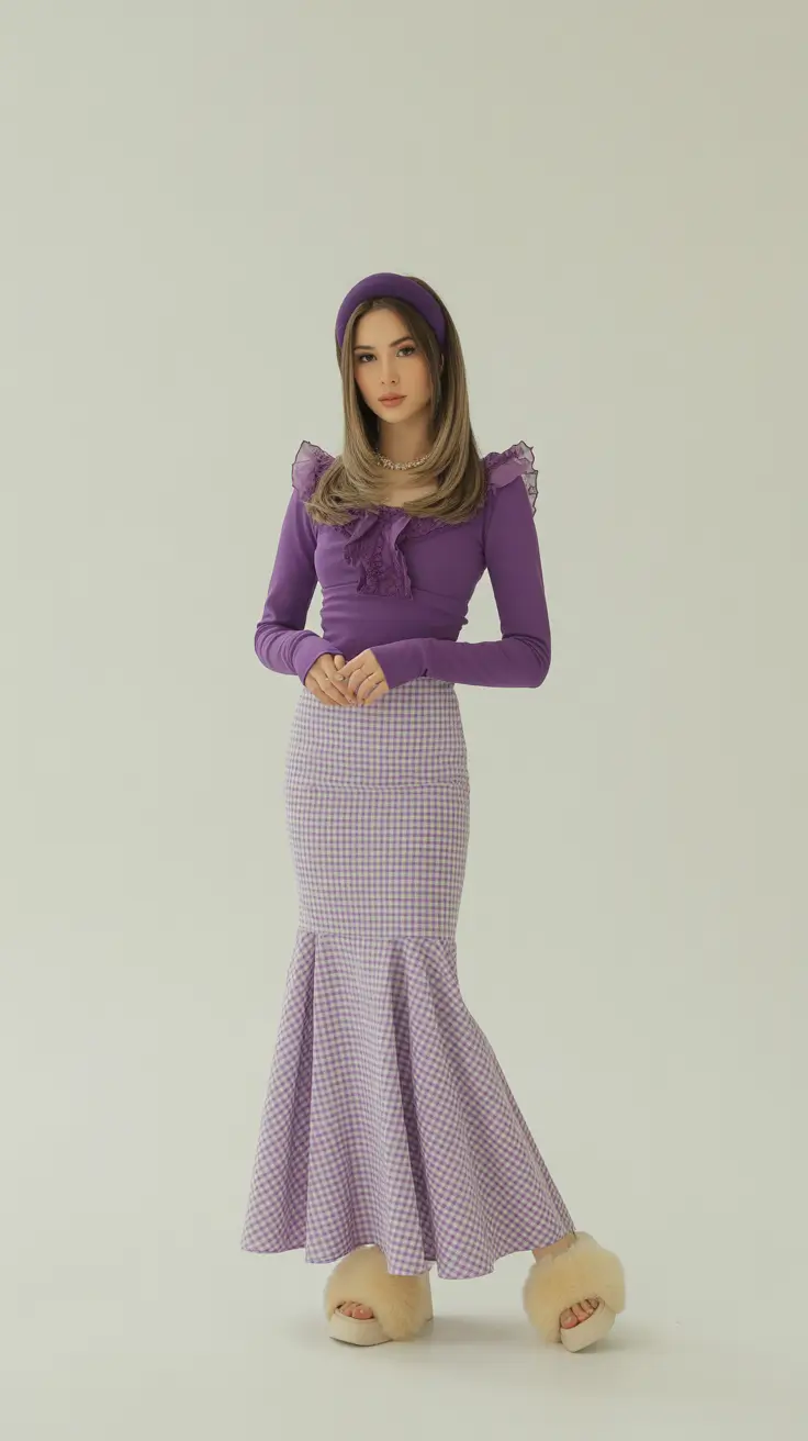 Stylish y2k outfits 2026 Lavender Vintage Elegance