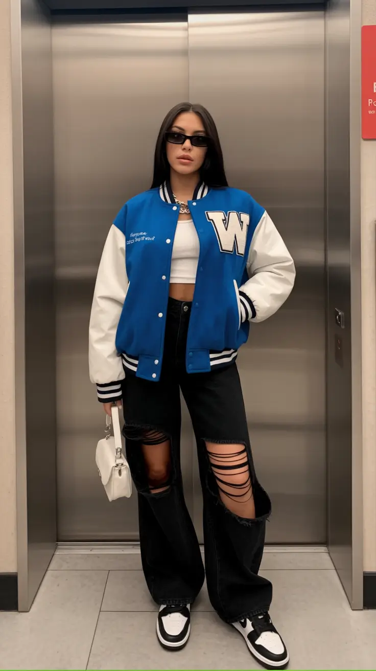 Stylish y2k outfits 2026 Varsity Energy