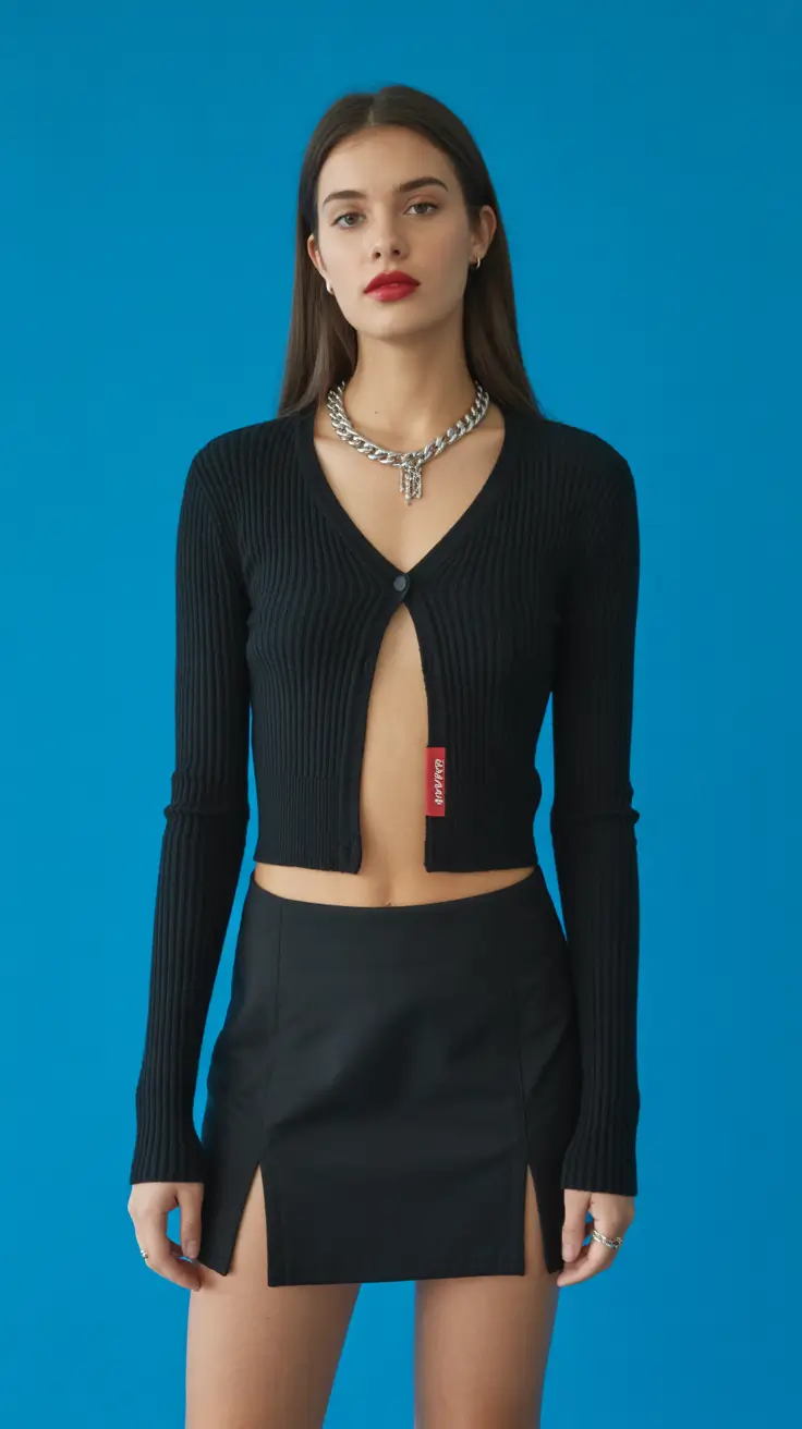 Stylish y2k outfits 2026 Black Statement