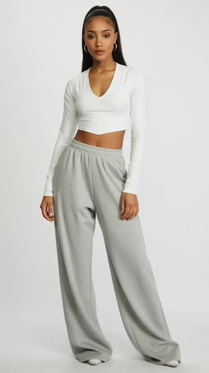 sweatpants outfits for women 2026 Soft Grey Grace
