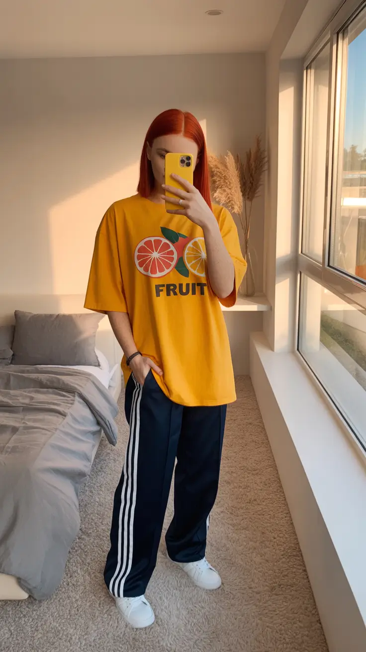 sweatpants outfits for women 2026 Playful Citrus