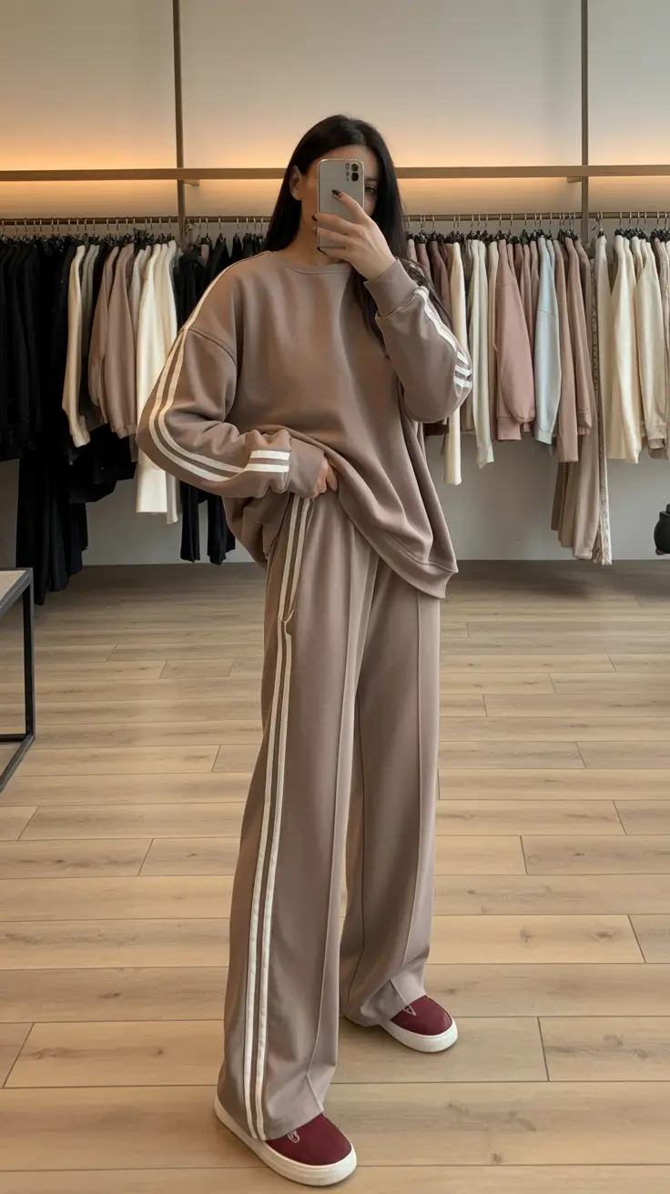 sweatpants outfits for women 2026 Creamy Comfort