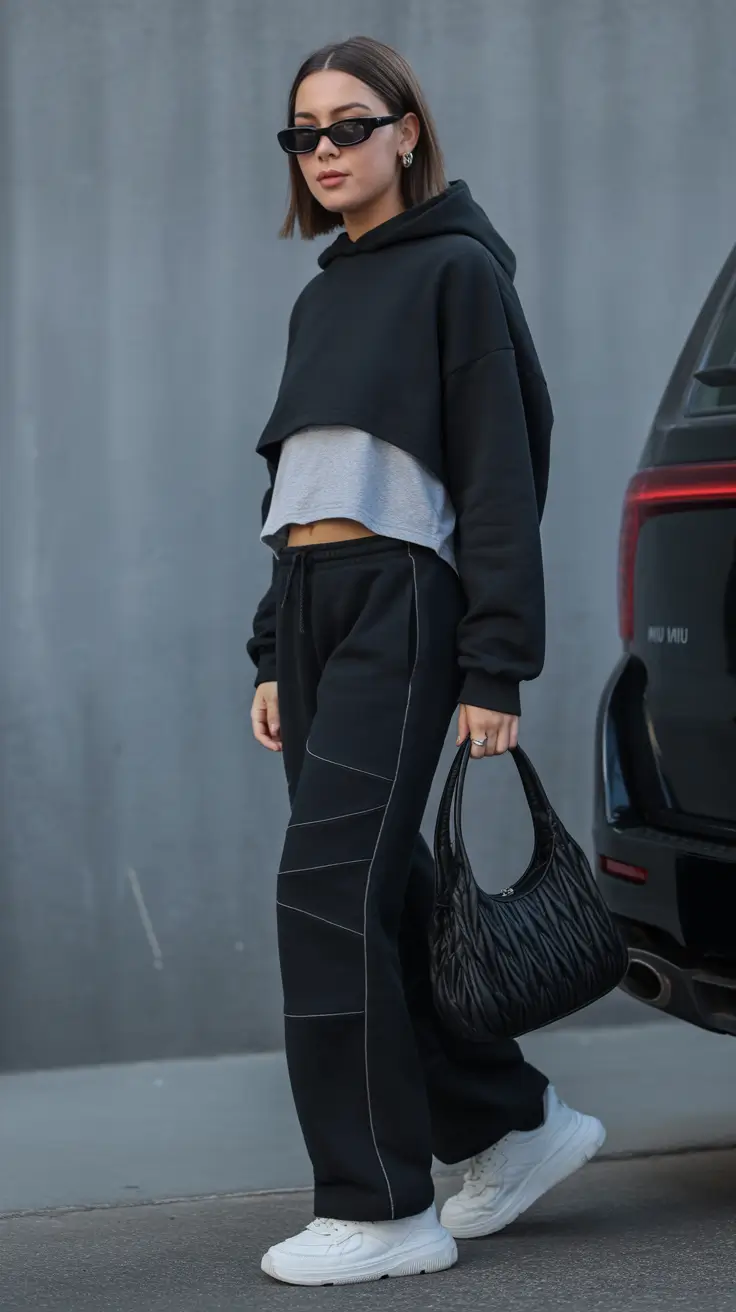 sweatpants outfits for women 2026 Midnight Street Mood