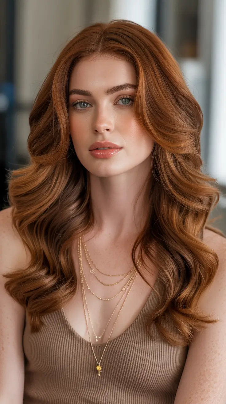 Top hair color trends 2026 Copper Luxe Waves