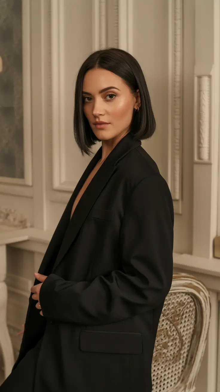 Top hair color trends 2026 Jet Luxe Bob