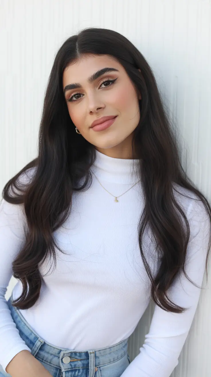 Top hair color trends 2026 Midnight Brunette with Soft Waves