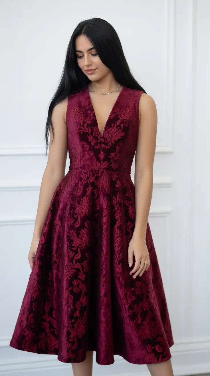 Trendy everyday outfits 2026 Burgundy Velvet Dream