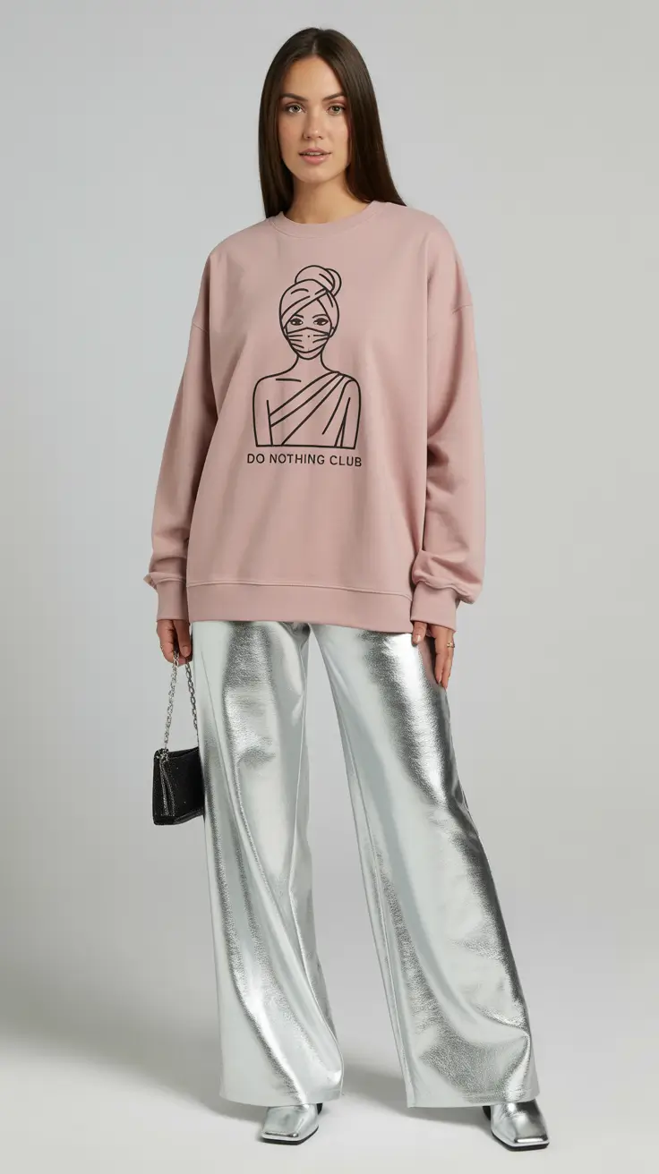 Trendy everyday outfits 2026 Metallic Modern Muse