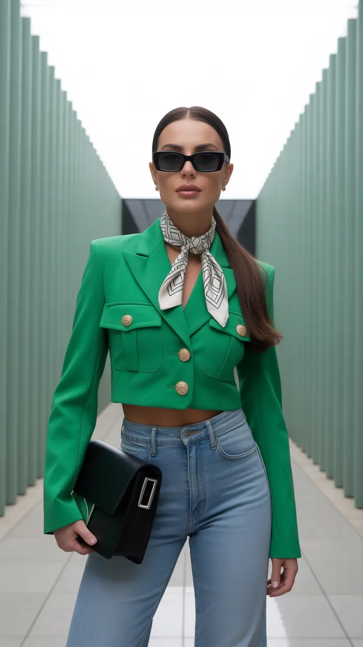 Trendy everyday outfits 2026 Emerald Power Look