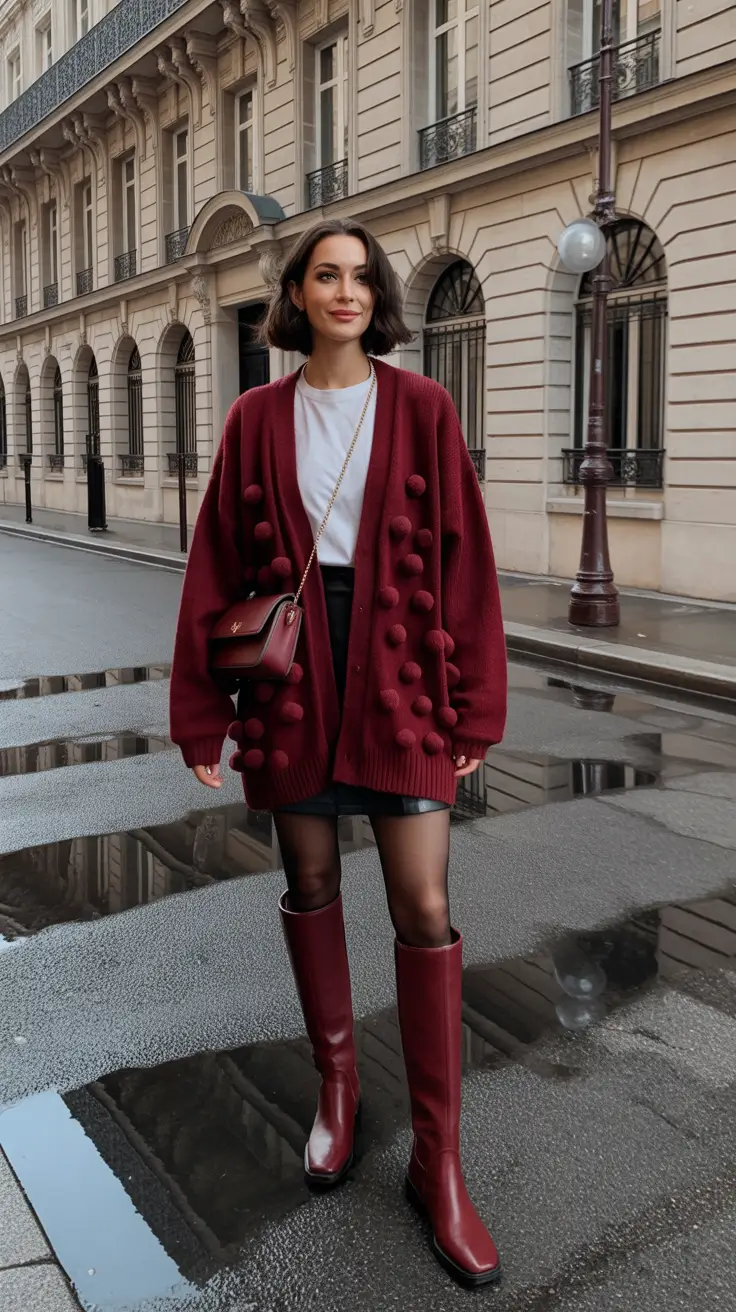 Trendy everyday outfits 2026 Burgundy City Girl Energy