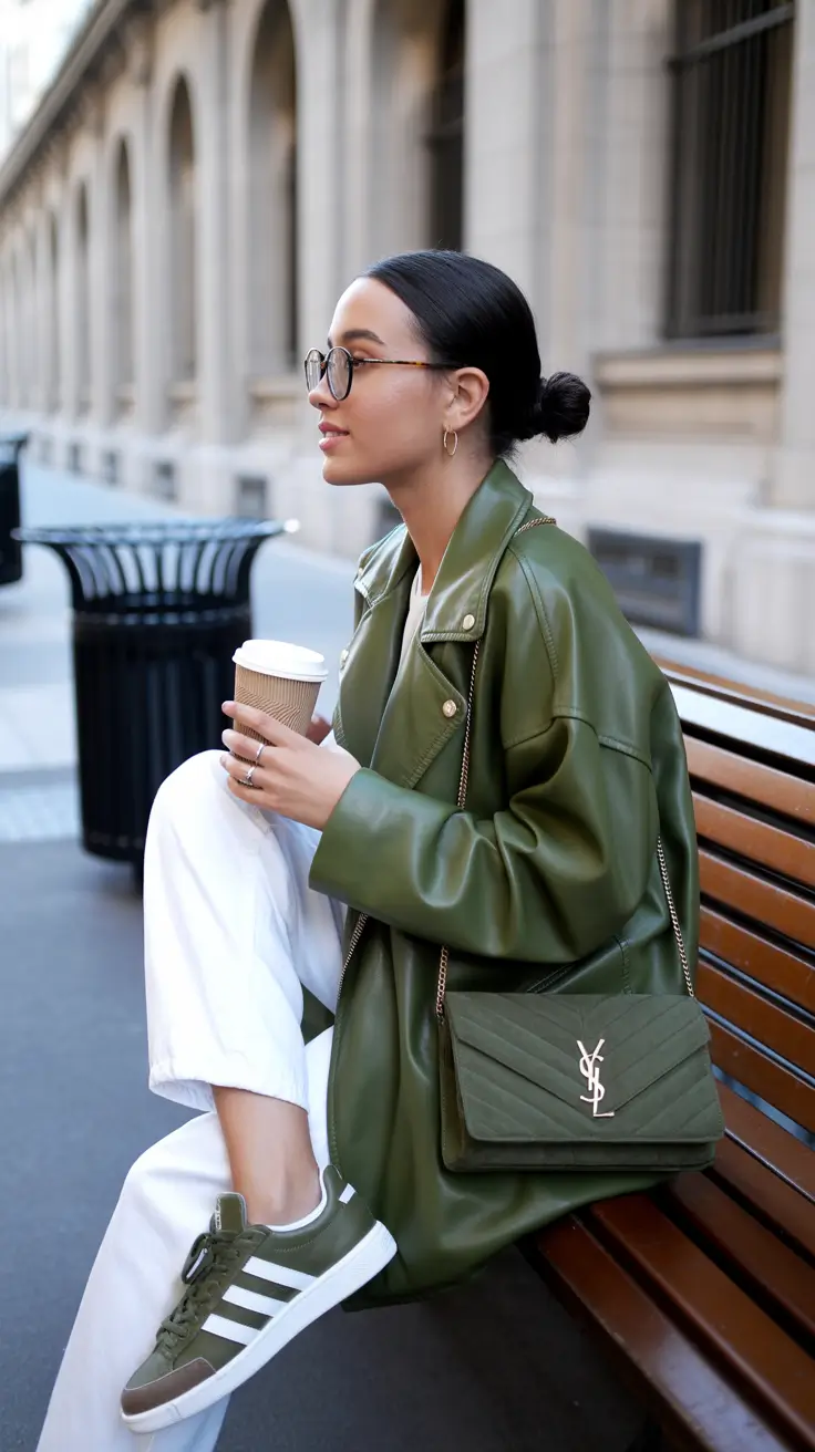 Trendy outfits for women 2026 olive green cool