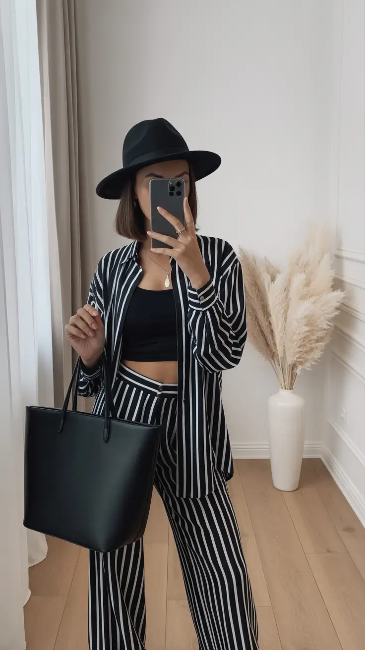 Vacation outfit ideas 2026 Midnight Stripes