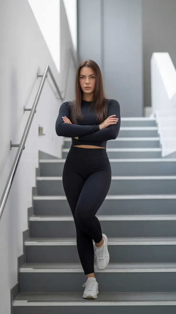 Workout outfits for women 2026 Black Minimalism