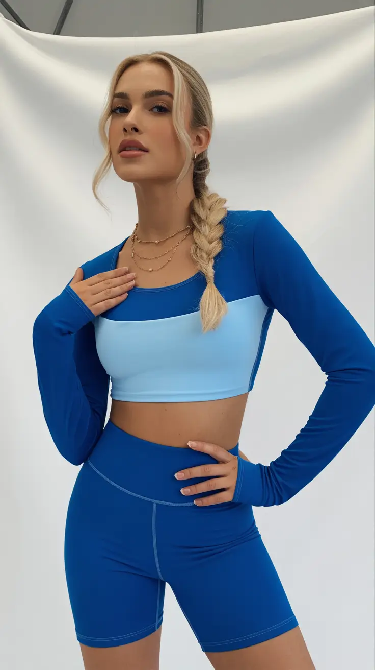 Workout outfits for women 2026 Electric Blue Balance