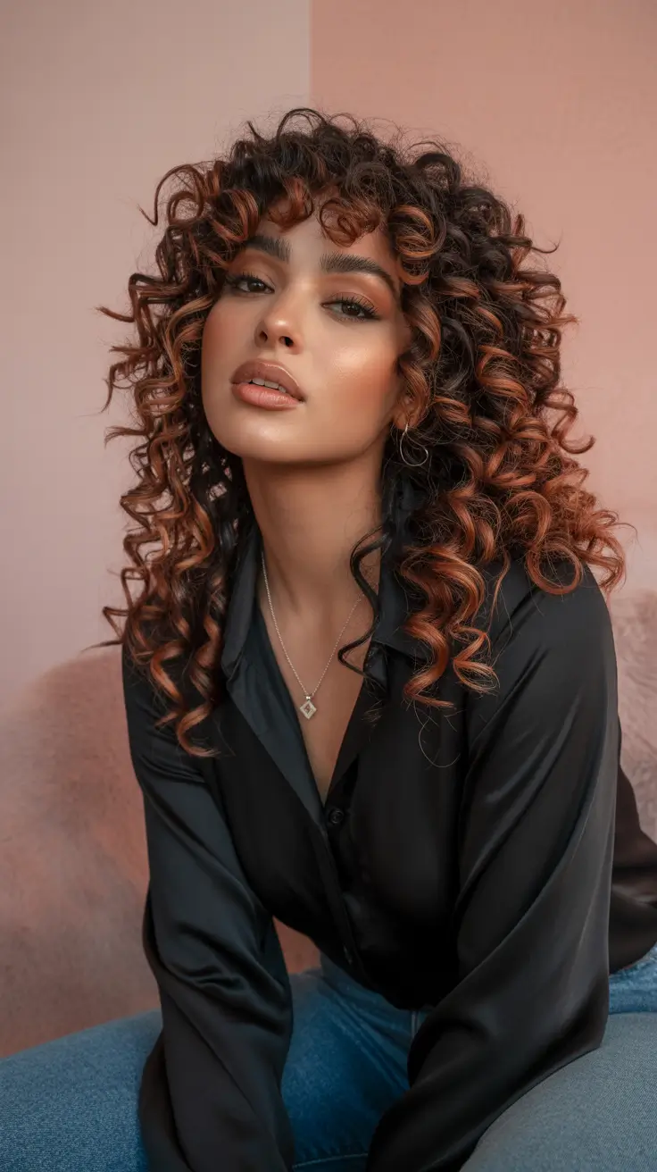 Best curly hairstyles 2026 Rich Caramel Curls With Dimensional Layers