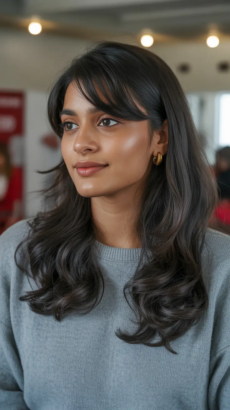 Best haircuts for medium hair 2026 Soft Layers with Wispy Bangs