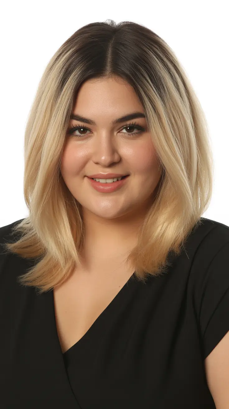 Best haircuts for plus size women 2026 Blonde Rounded Lob with Subtle Layers