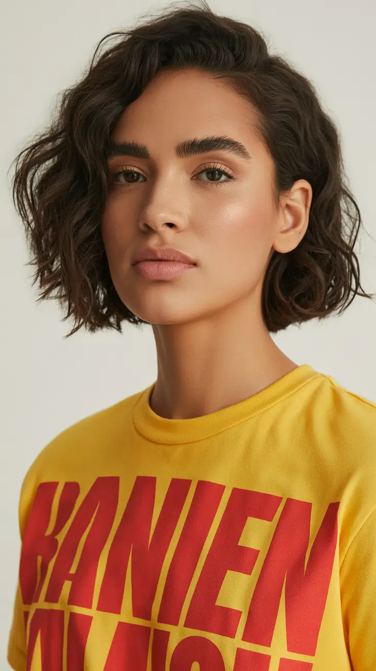 Best haircuts for thin fine hair 2026 Textured Curly Bob with Natural Definition