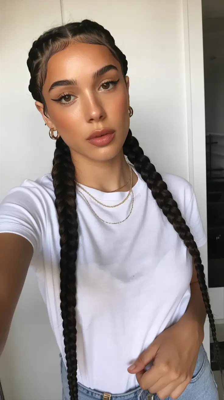 Braided hairstyles for women 2026 Half-Up Fully Effortless