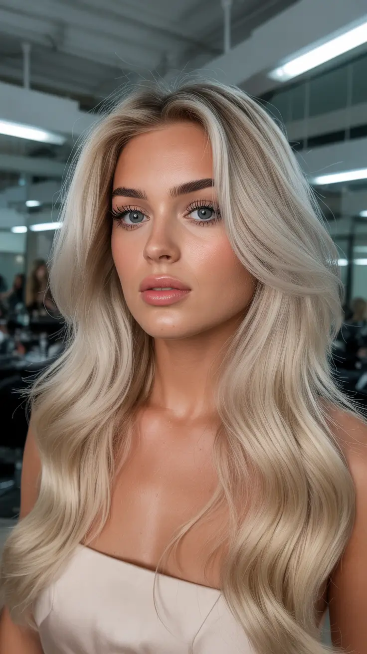 Cute hairstyle ideas 2026 Soft Platinum Glam