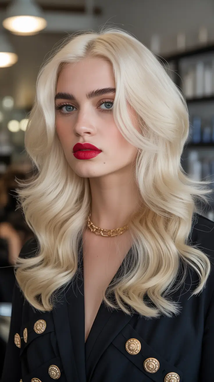 Cute hairstyle ideas 2026 Hollywood Cream Blonde