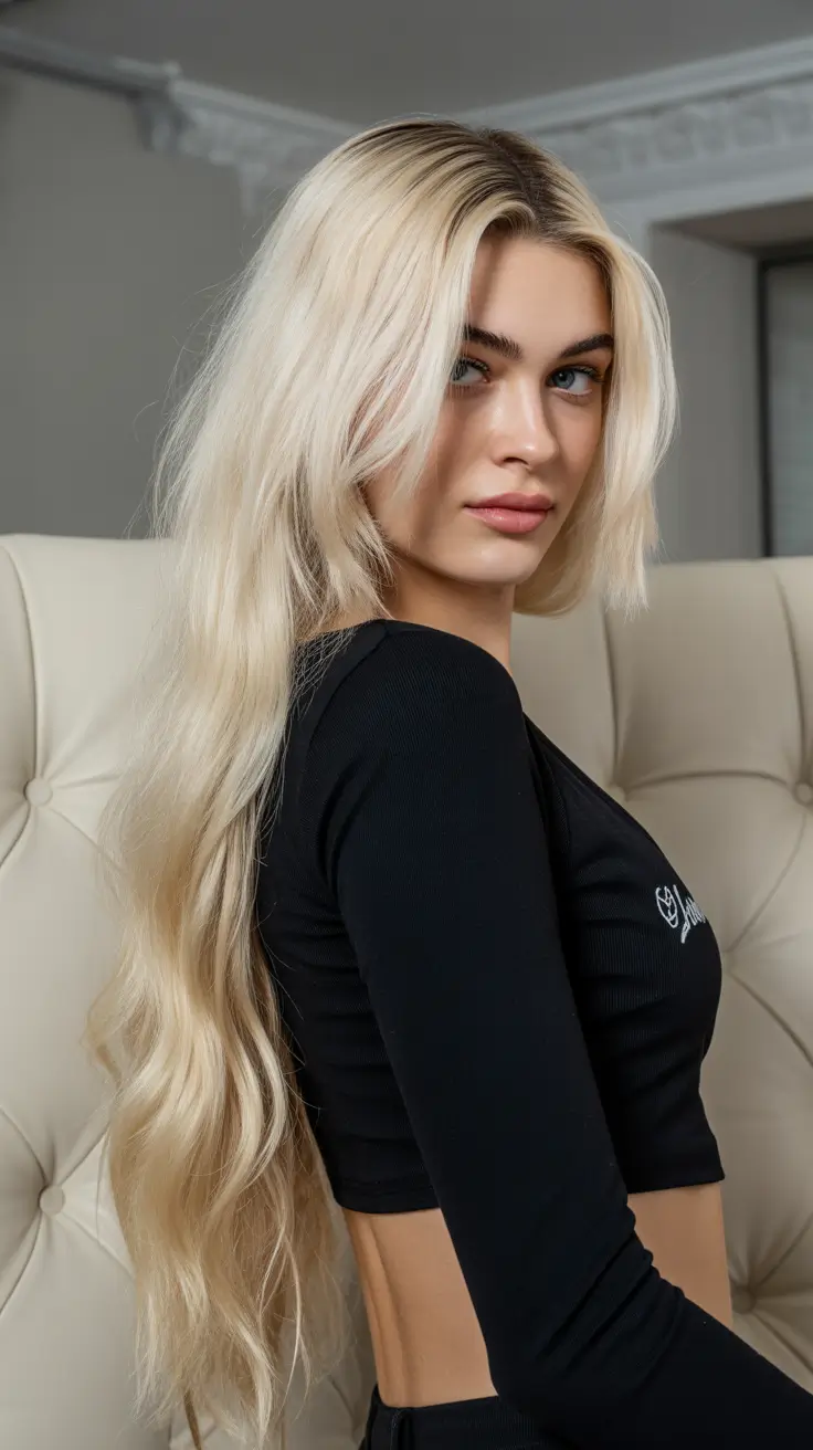 Cute hairstyle ideas 2026 Champagne Blonde Waves