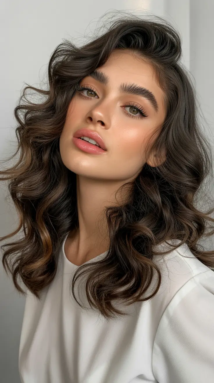 Cute hairstyle ideas 2026 Voluminous Chocolate Curls