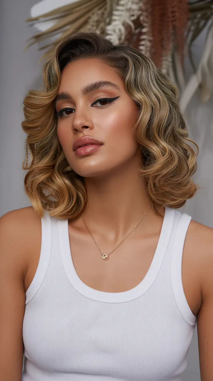Cute hairstyle ideas 2026 Retro Blonde Curls