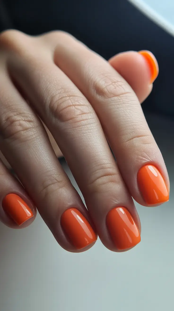 cute nails inspiration 2026 Tangerine Pop Minimalism