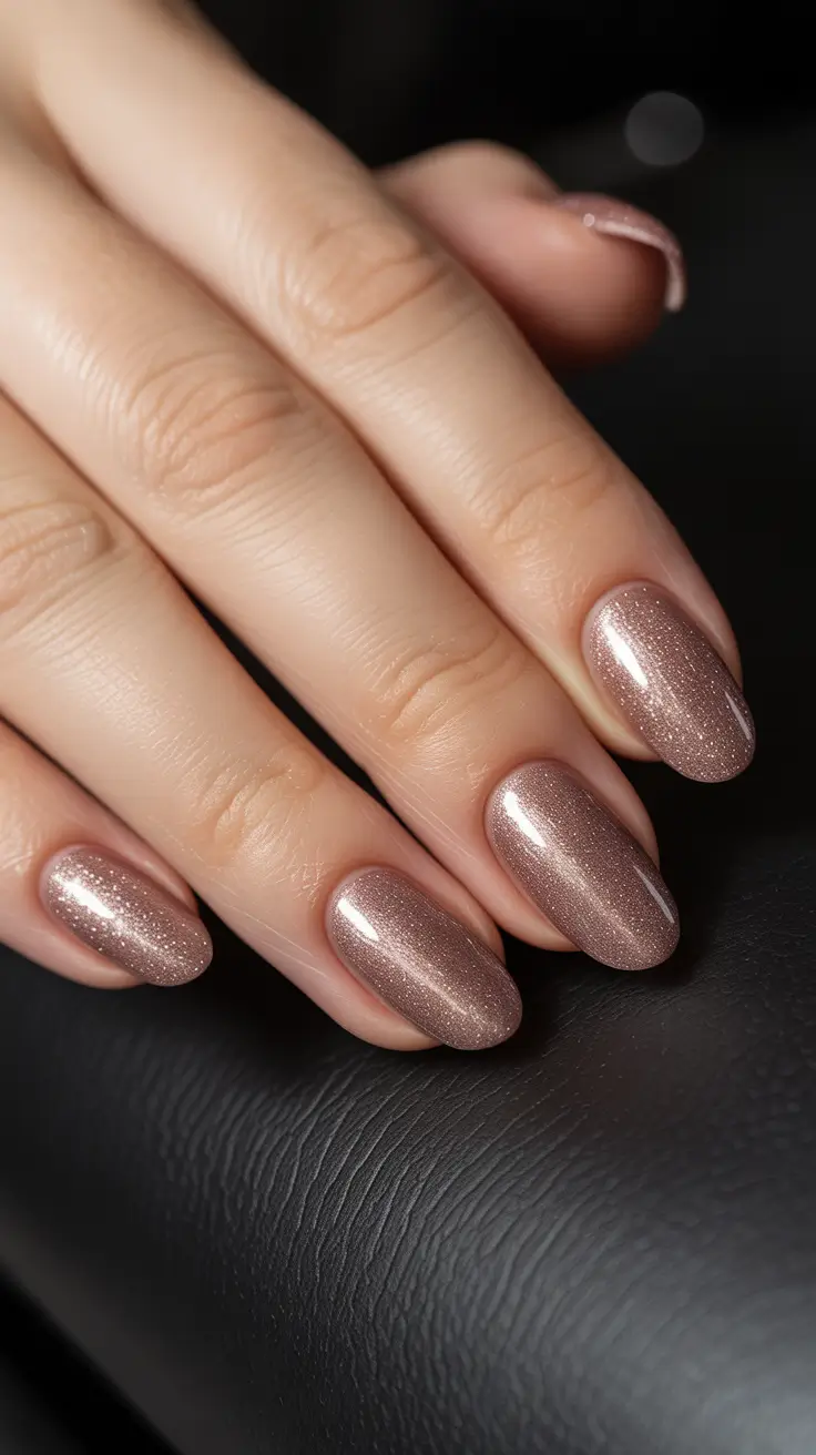 cute nails inspiration 2026 Champagne Shimmer Elegance