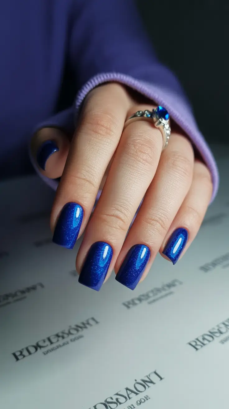 cute nails inspiration 2026 Electric Sapphire Shine
