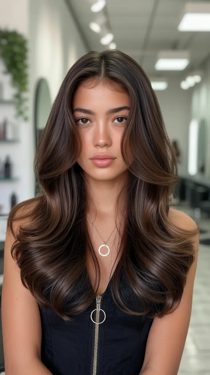 Flattering haircuts for round face shape 2026 Velvet Volume Layers