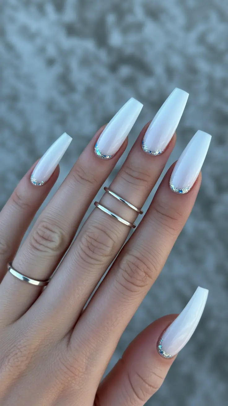 gel nail designs 2026 Milky White French