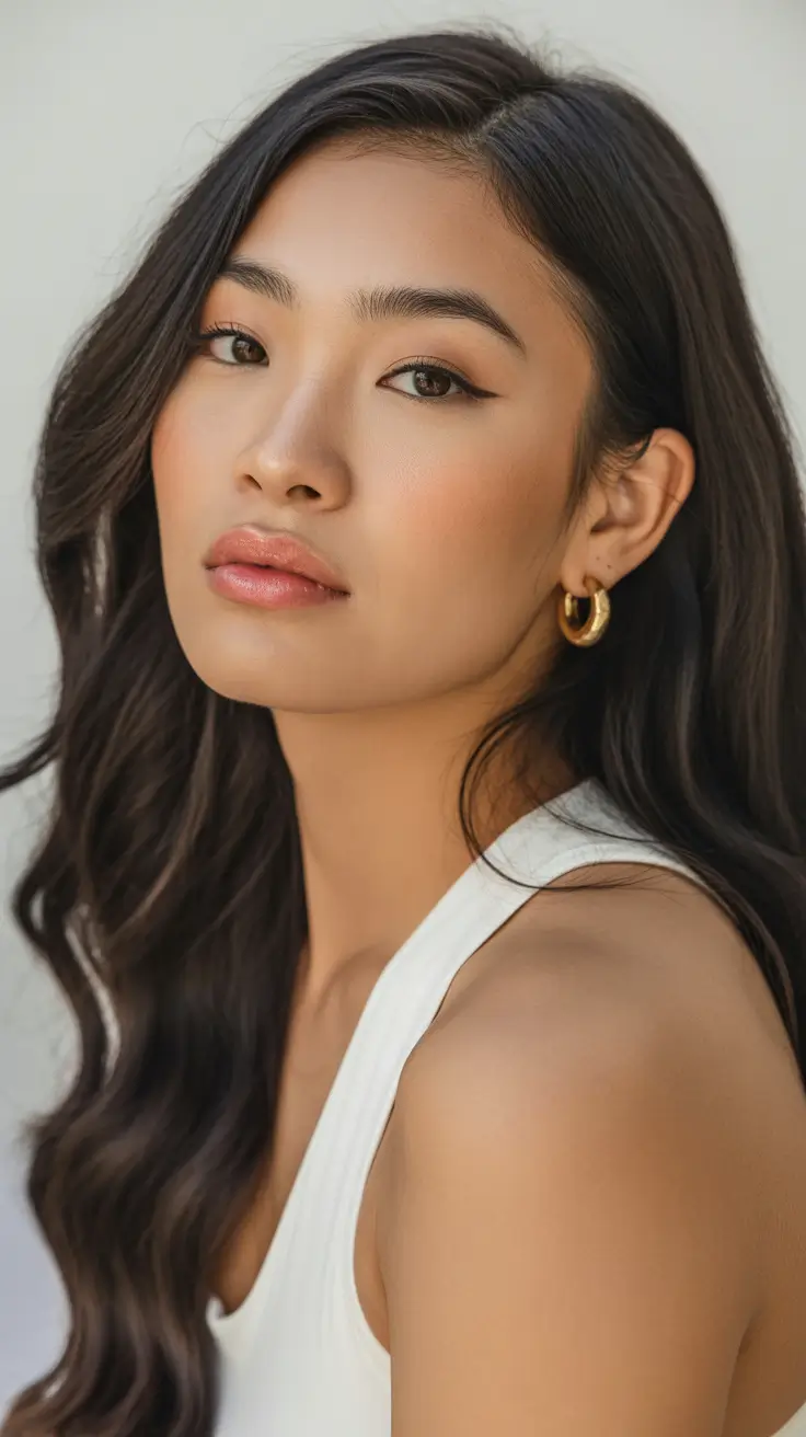 Latest cute hair trends 2026 Soft Glossy Waves With Natural Movement