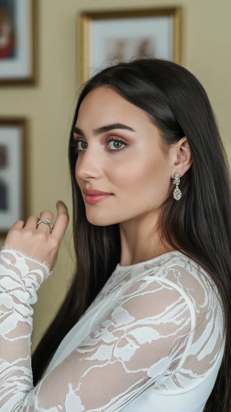 Medium length hair ideas 2026 Glossy Straight Hair With Subtle Dimension