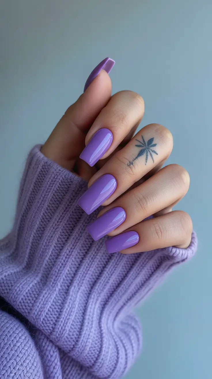 minimalist simple nails 2026 Lavender Square Elegance