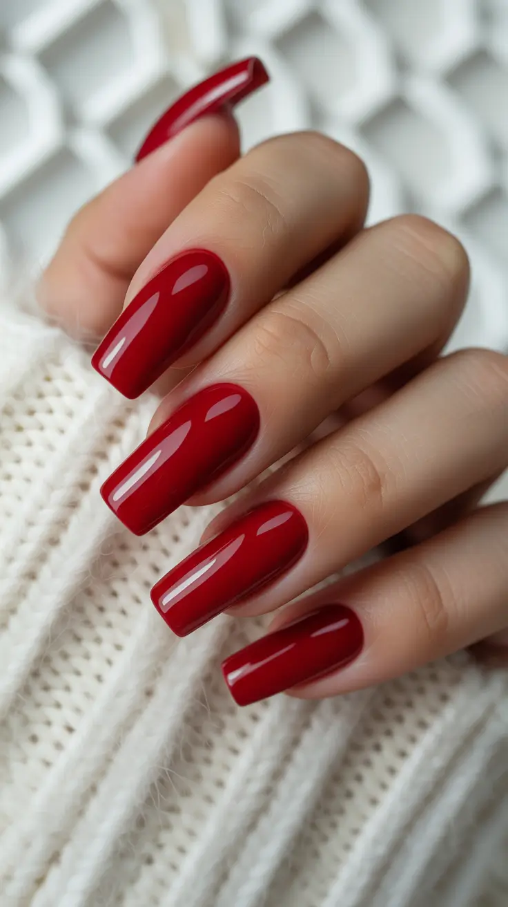 nail colors ideas for 2026 Classic Crimson for Everyday Luxury